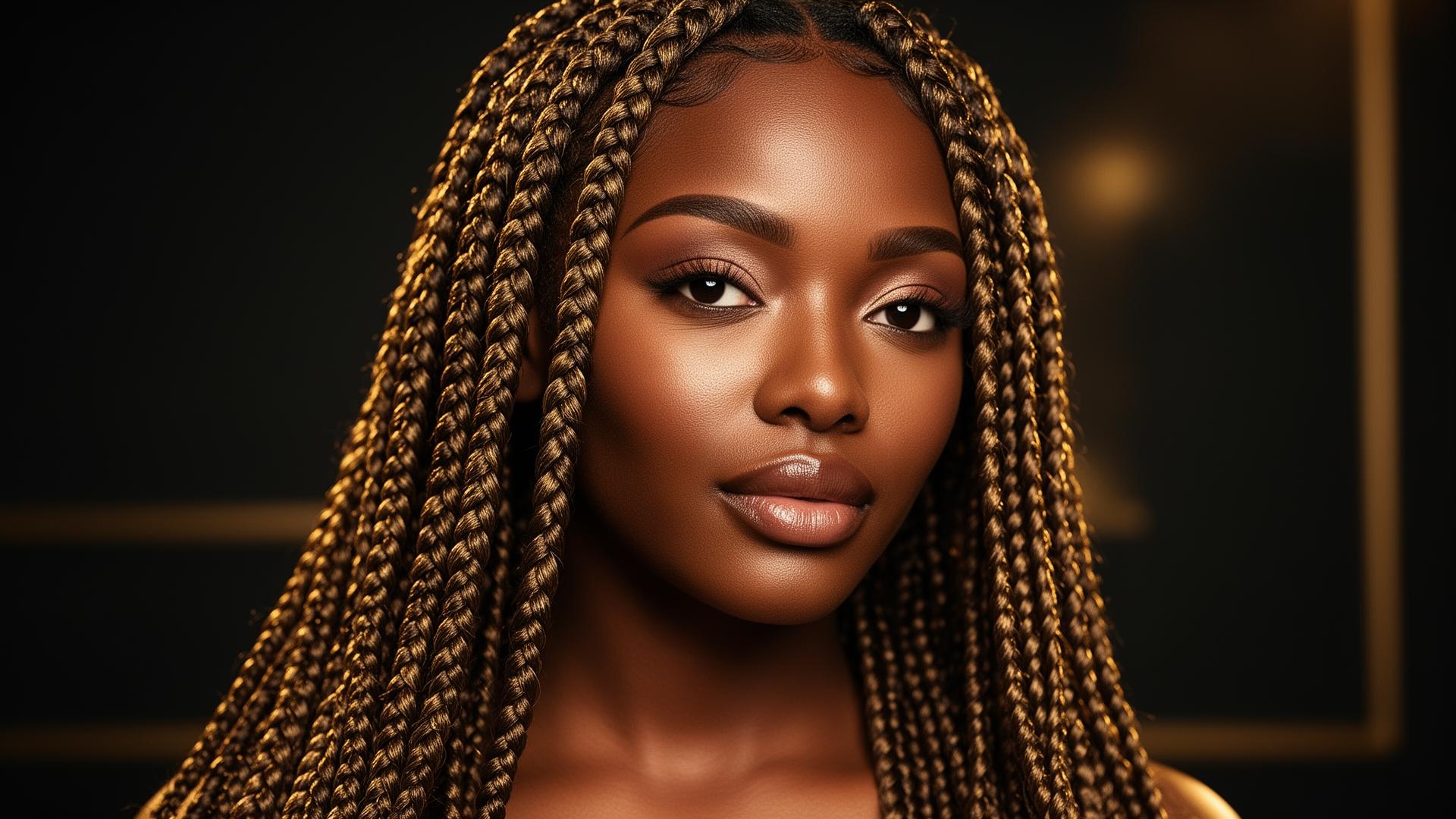 Luxury knotless braids by African Hair Braiding Shop in Houston