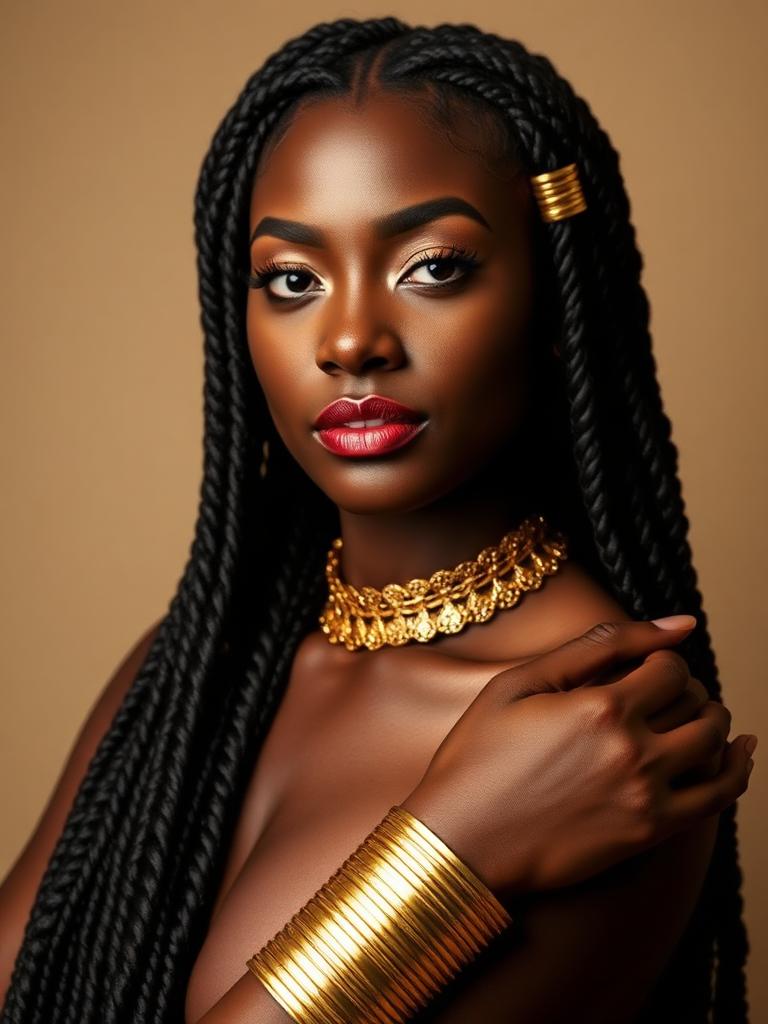 Goddess Braids braiding style