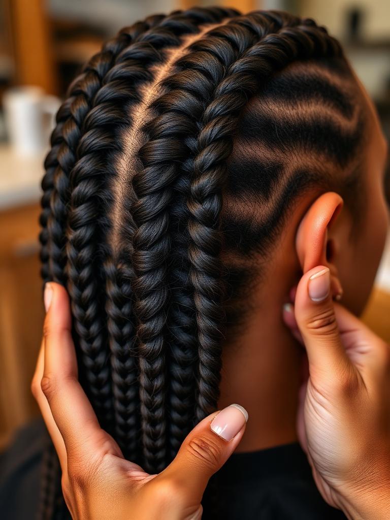 Knotless braiding style